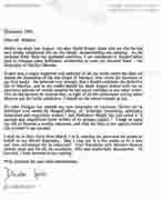 Letter from Donald Spoto