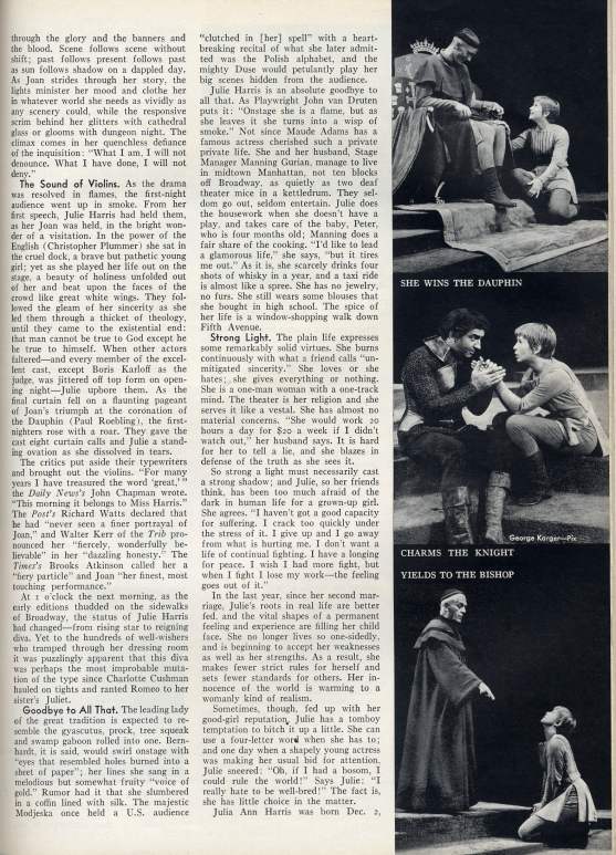 Julie Harris in Time Magazine page 2