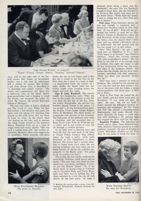Julie Harris in Time Magazine page 3