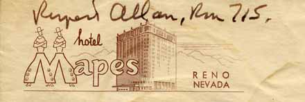 Mapes Envelope Art, Rupert Allan Return Address