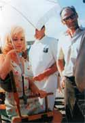 Marilyn Monroe, Ralph Roberts and Arthur Miller on the set of 'The Misfits'